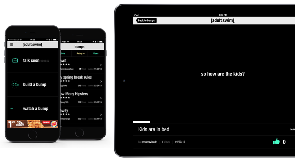 Adult Swim Bump Builder Mobile Apps