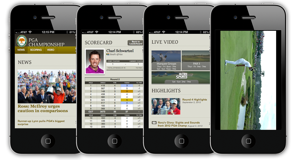 PGA Championship Mobile Site - Image 1