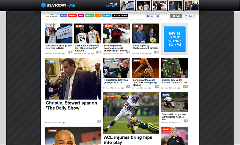 USA Today Facebook App - Image 1