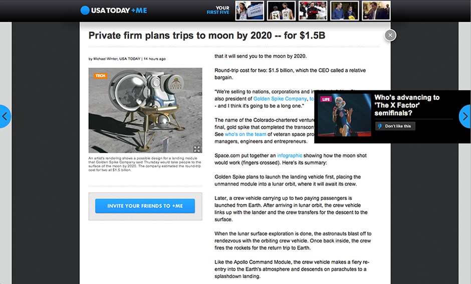 USA Today Facebook App - Image 6